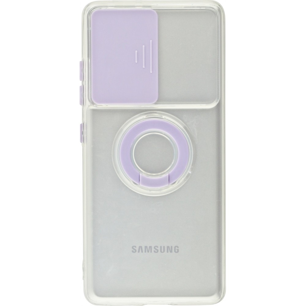 Coque Samsung Galaxy S22 Ultra - Caméra clapet avec anneau - Violet