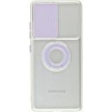 Coque Samsung Galaxy S21 Ultra 5G - Caméra clapet avec anneau - Violet