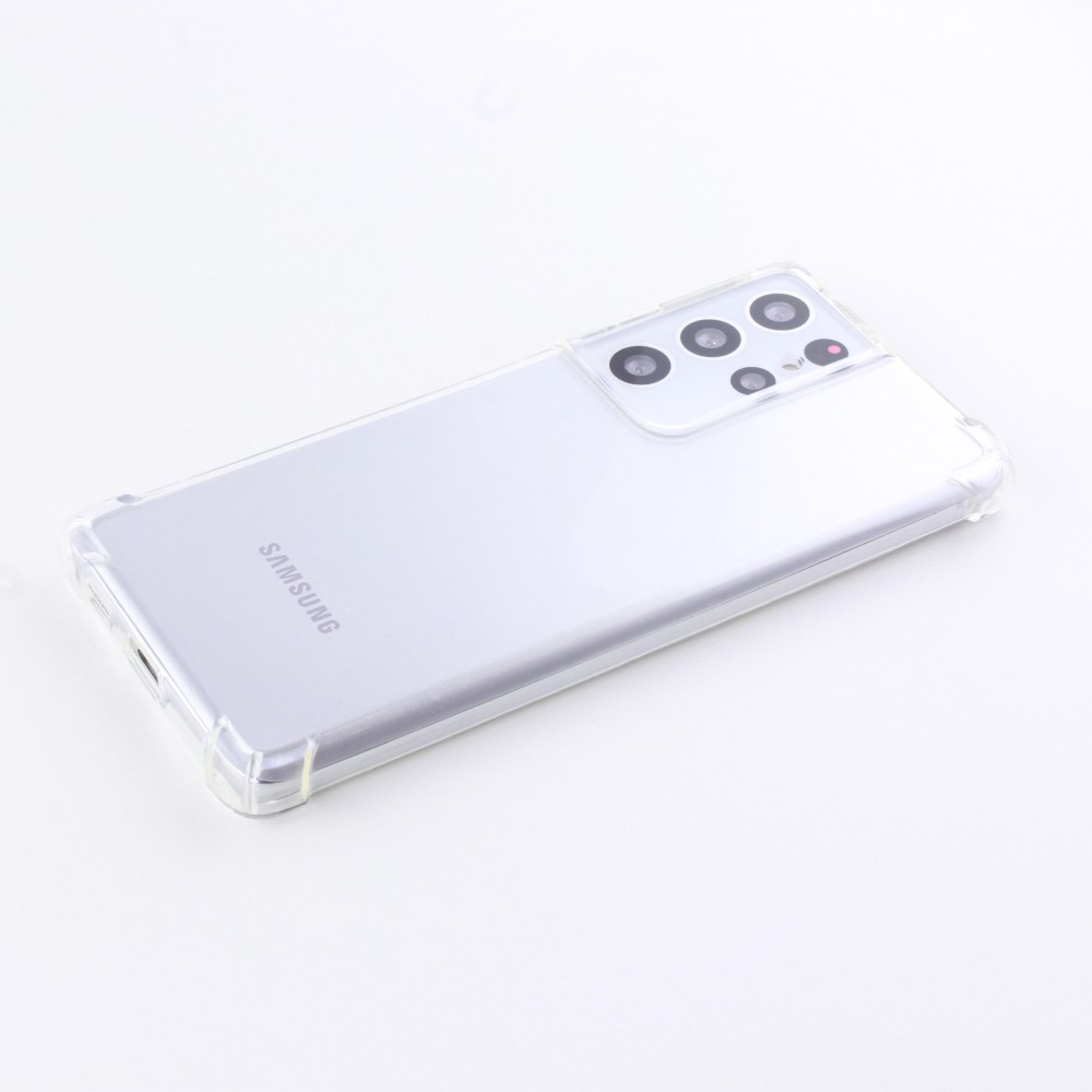 Hülle Samsung Galaxy S22 Ultra - Gummi Transparent Gel Bumper mit extra Schutz für Ecken Antischock