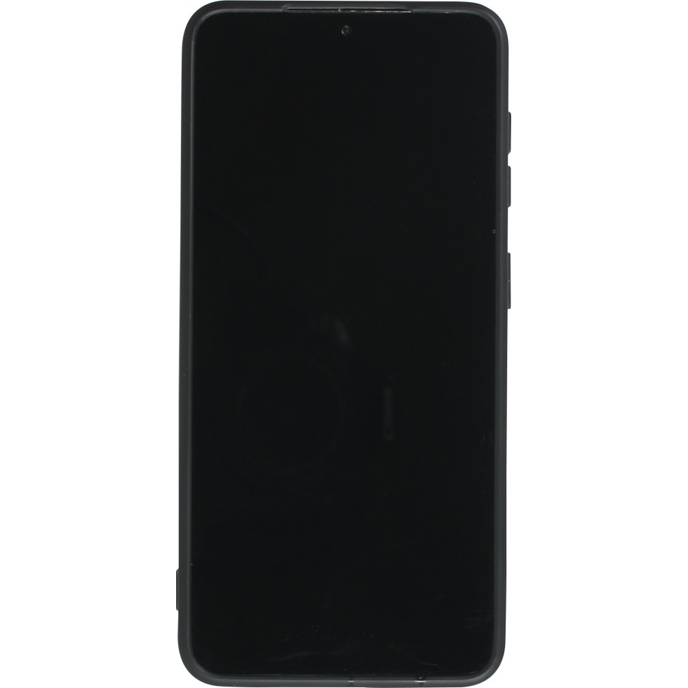 Coque Samsung Galaxy S21 Ultra 5G - Silicone Mat Coeur doré - Noir