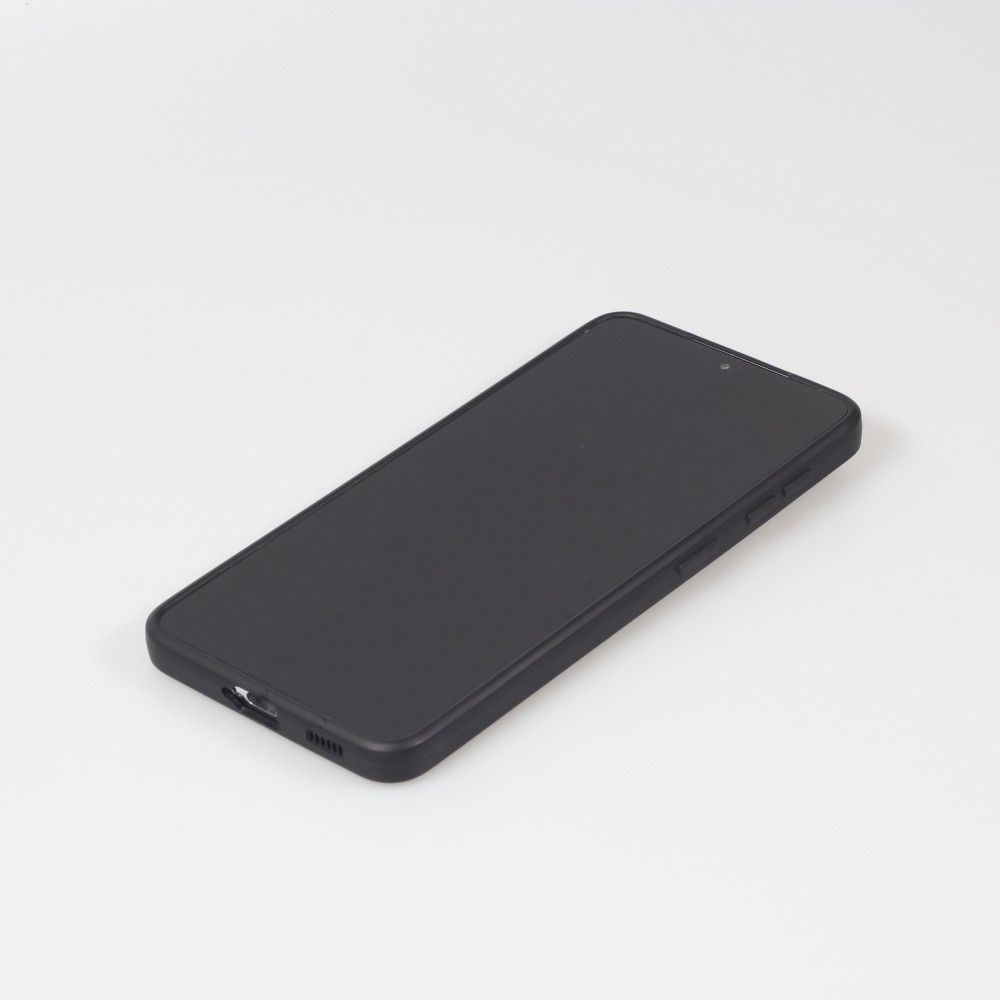 Coque Samsung Galaxy S21 Ultra 5G - Silicone Mat Coeur doré - Noir