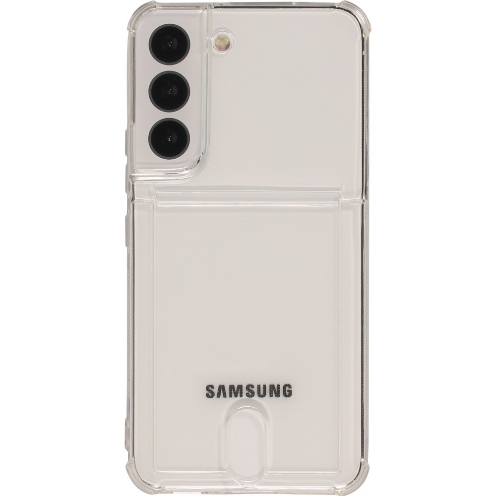 Coque Samsung Galaxy S22 - Gel Bumper Porte-carte - Transparent