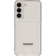 Galaxy S22 Case Hülle - Gummi Bumper Kartenhalter - Transparent