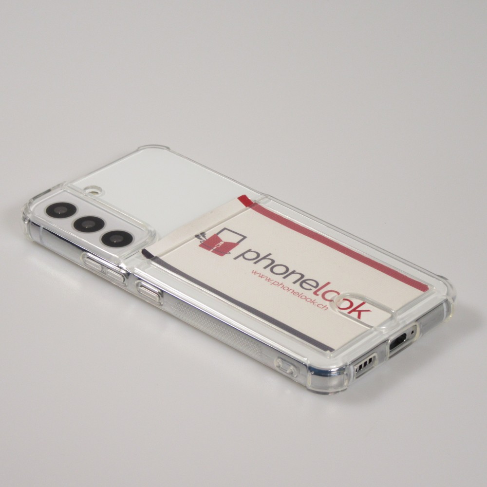 Coque Samsung Galaxy S22 - Gel Bumper Porte-carte - Transparent