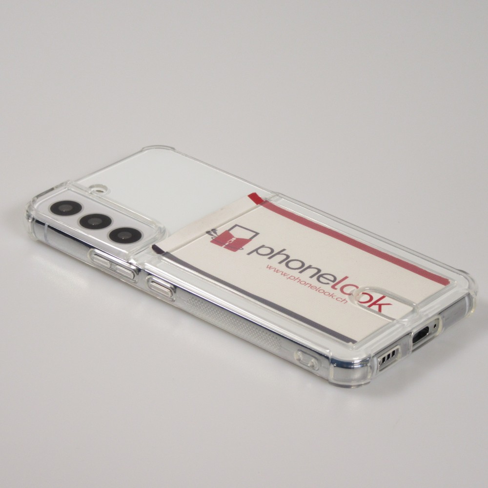 Coque Samsung Galaxy S22 - Gel Bumper Porte-carte - Transparent