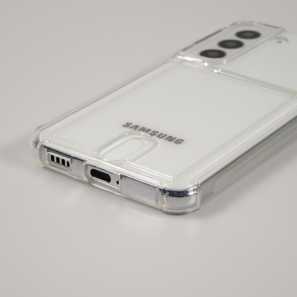 Coque Samsung Galaxy S22 - Gel Bumper Porte-carte - Transparent