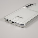 Coque Samsung Galaxy S22 - Gel Bumper Porte-carte - Transparent