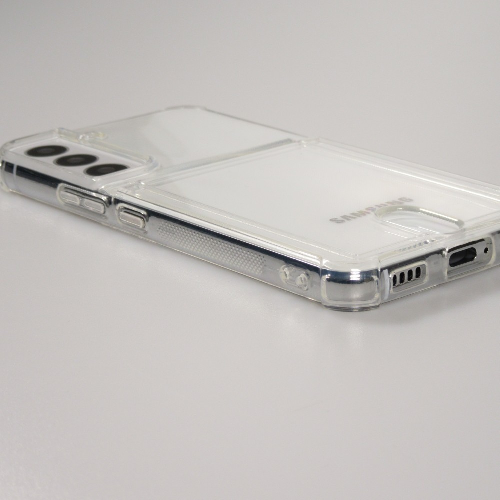 Coque Samsung Galaxy S22 - Gel Bumper Porte-carte - Transparent