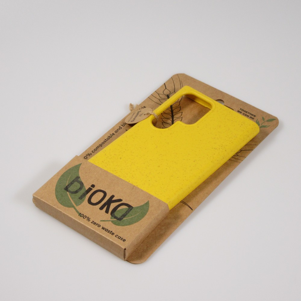 Coque Samsung Galaxy S22 Ultra - Bioka biodégradable et compostable Eco-Friendly - Jaune