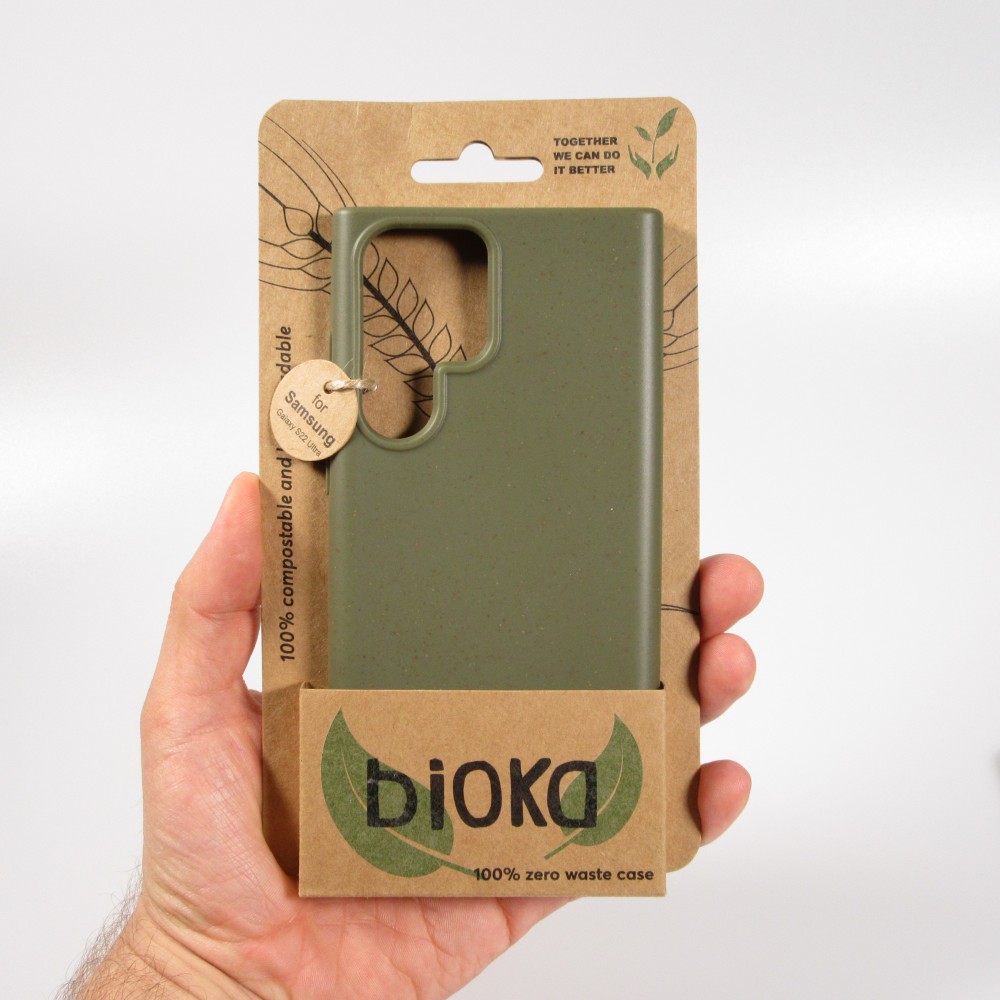 Galaxy S22 Ultra Case Hülle - Bioka Biologisch Abbaubar Eco-Friendly Kompostierbar - Dunkelgrün