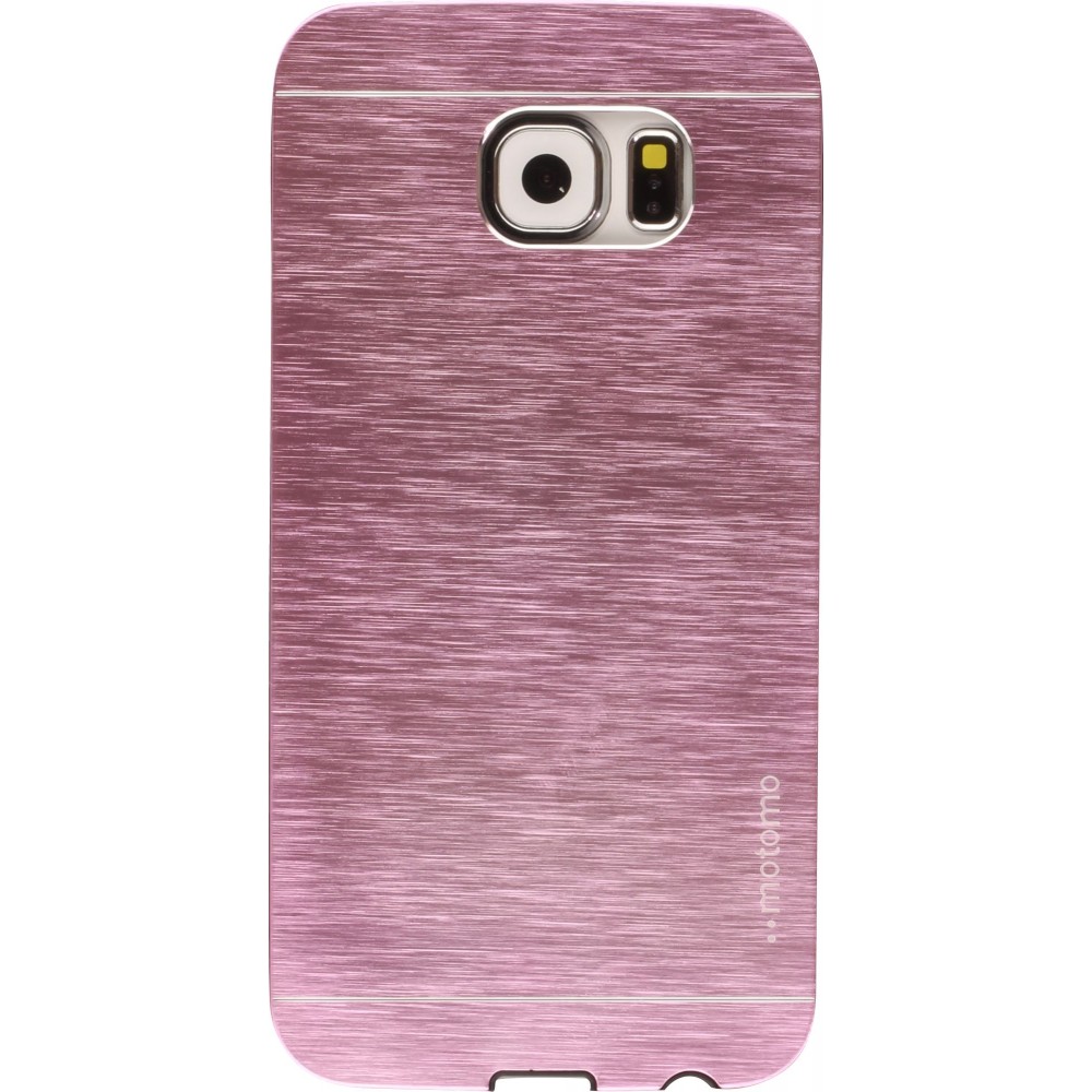 Hülle Samsung Galaxy S6 - Motomo Aluminium hell- Rosa