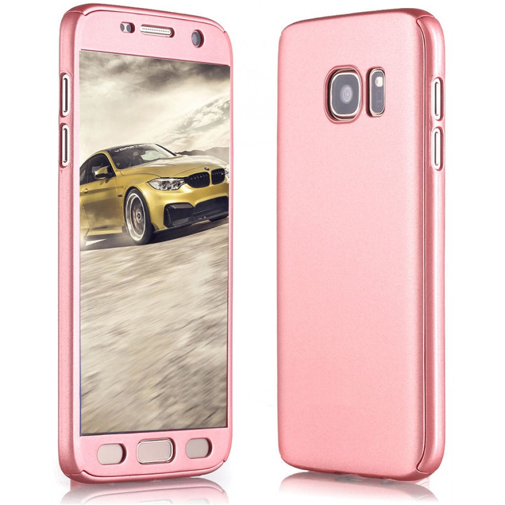 Coque Samsung Galaxy S7 edge - 360° Full Body or - Rose