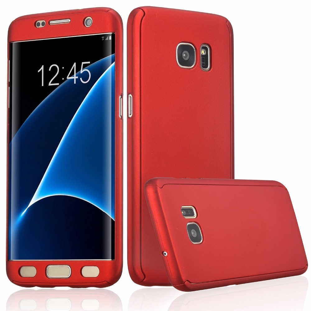 Hülle Samsung Galaxy S7 edge - 360° Full Body - Rot