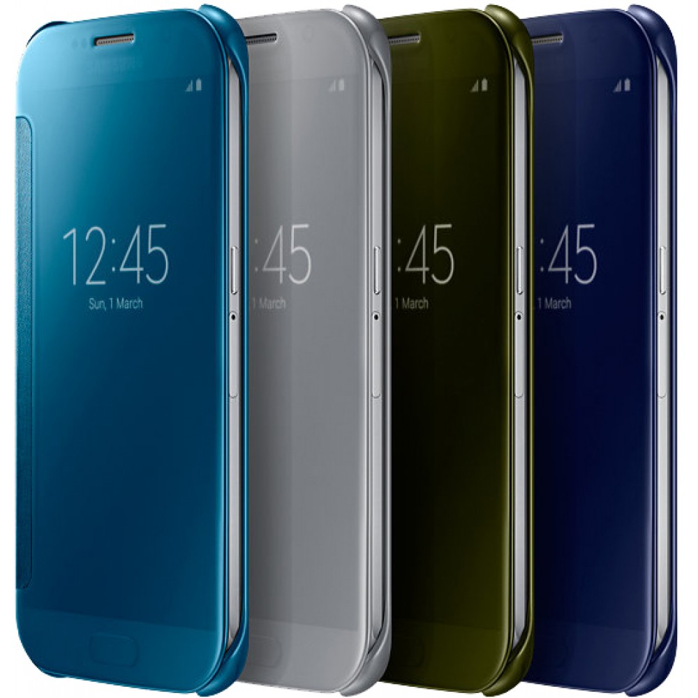 Hülle Samsung Galaxy S7 edge - Clear View Cover - Silber