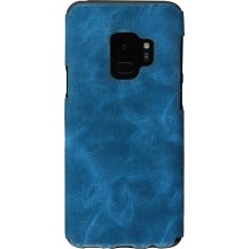 Hülle Samsung Galaxy S9+ - Leather Dashed blau