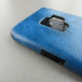 Hülle Samsung Galaxy S9+ - Leather Dashed blau
