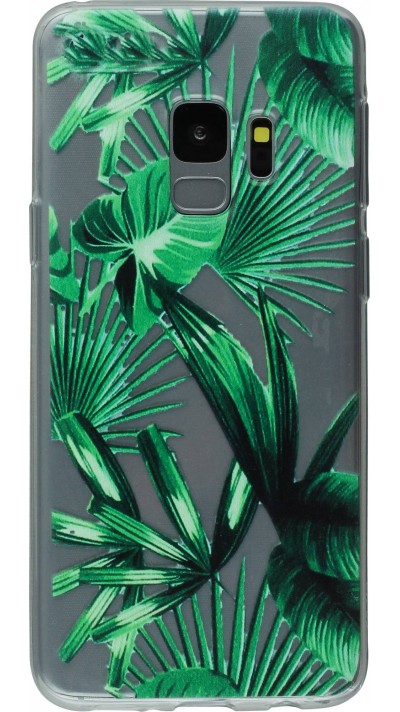 Hülle Samsung Galaxy S9+ - Clear Leaf Green