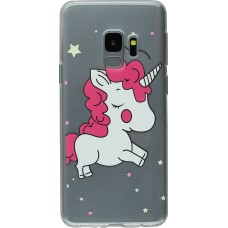 Hülle Samsung Galaxy S9 - Clear Licorne Stars