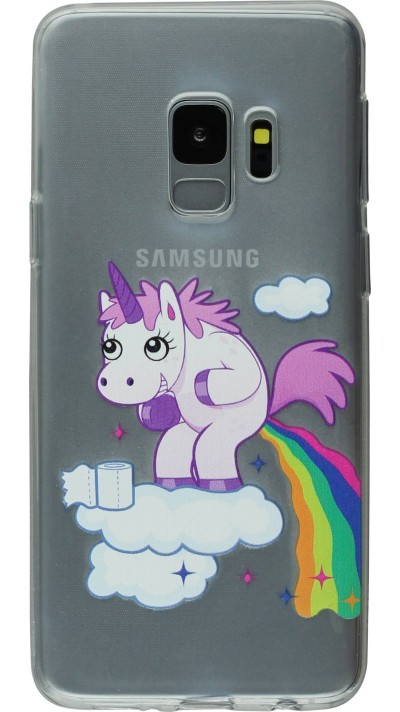 Coque Samsung Galaxy S9+ - Clear Licorne caca