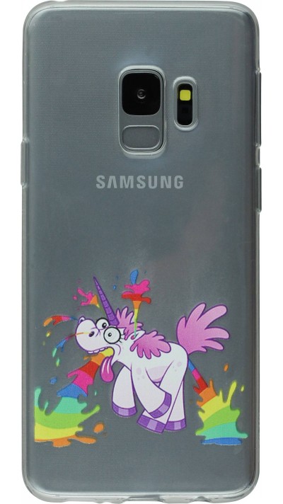 Coque Samsung Galaxy S9+ - Clear Licorne crazy