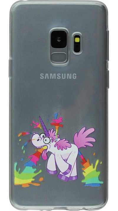 Hülle Samsung Galaxy S9+ - Clear Licorne crazy