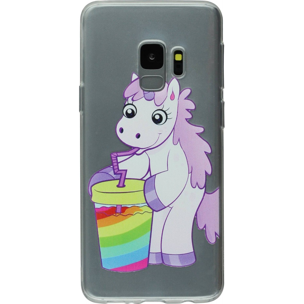 Coque Samsung Galaxy S9 - Clear Licorne soda