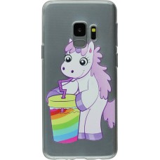 Coque Samsung Galaxy S9 - Clear Licorne soda