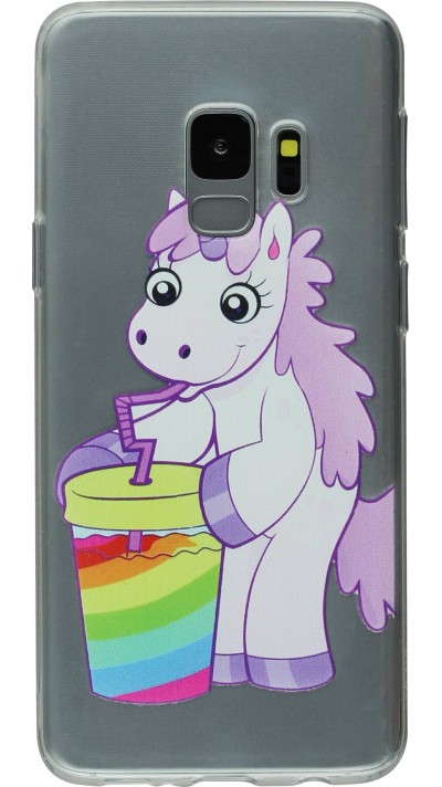 Coque Samsung Galaxy S9 - Clear Licorne soda