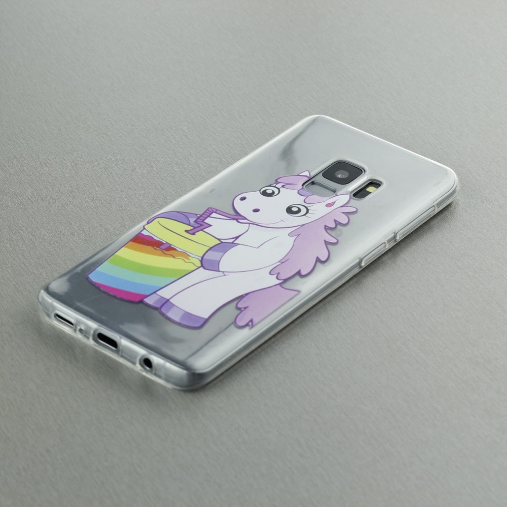 Hülle Samsung Galaxy S9 - Clear Licorne soda