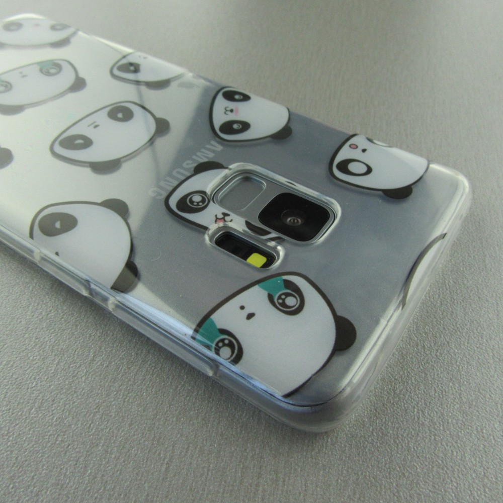Coque Samsung Galaxy S9 - Clear têtes pandas