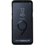 Hülle Samsung Galaxy S9 - Leather Dashed - Rot