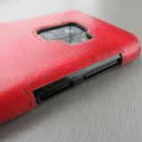 Hülle Samsung Galaxy S9 - Leather Dashed - Rot