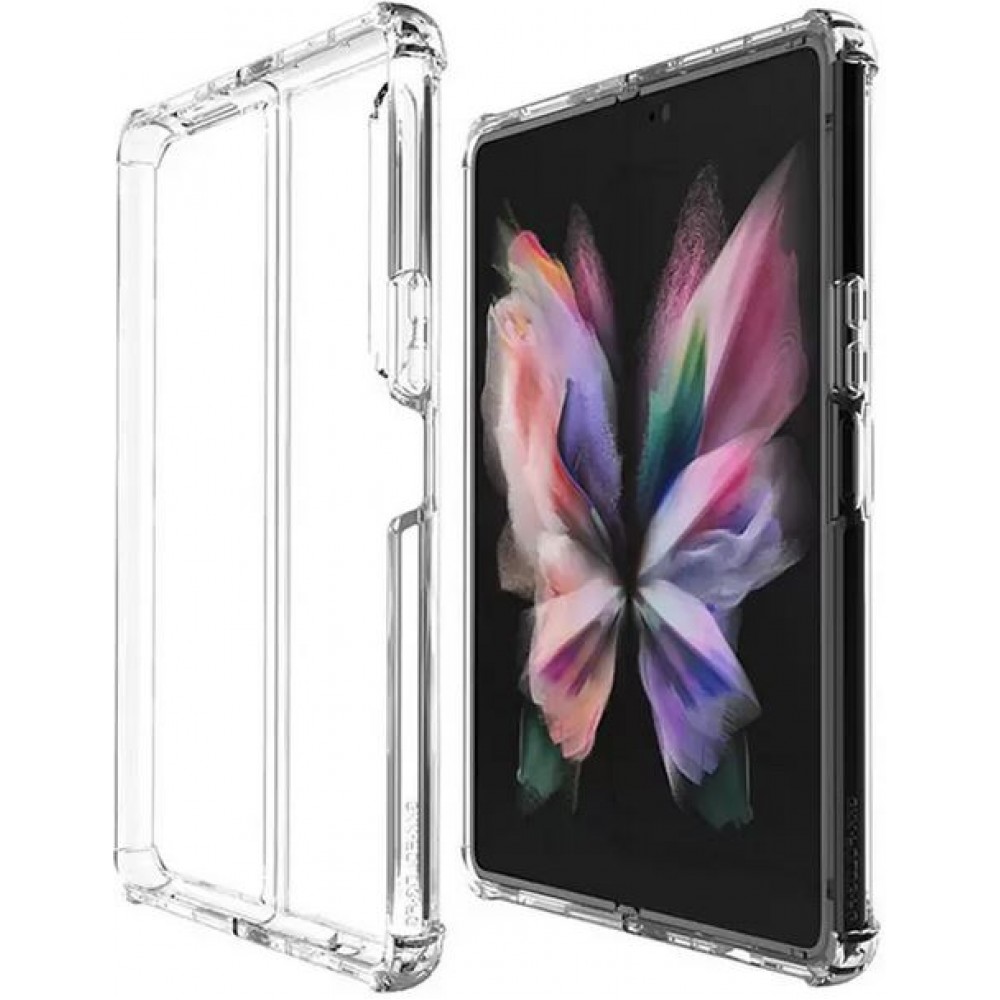 Galaxy Z Fold3 5G Case Hülle - Gel clear view Bumper rigid flexibel case - Transparent