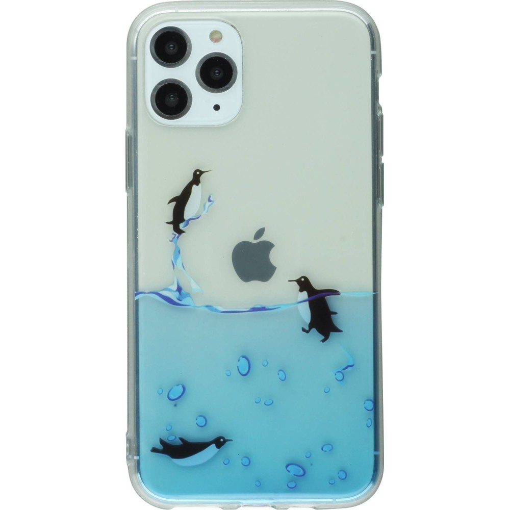 Coque iPhone 11 - Clear Logo Pingouins