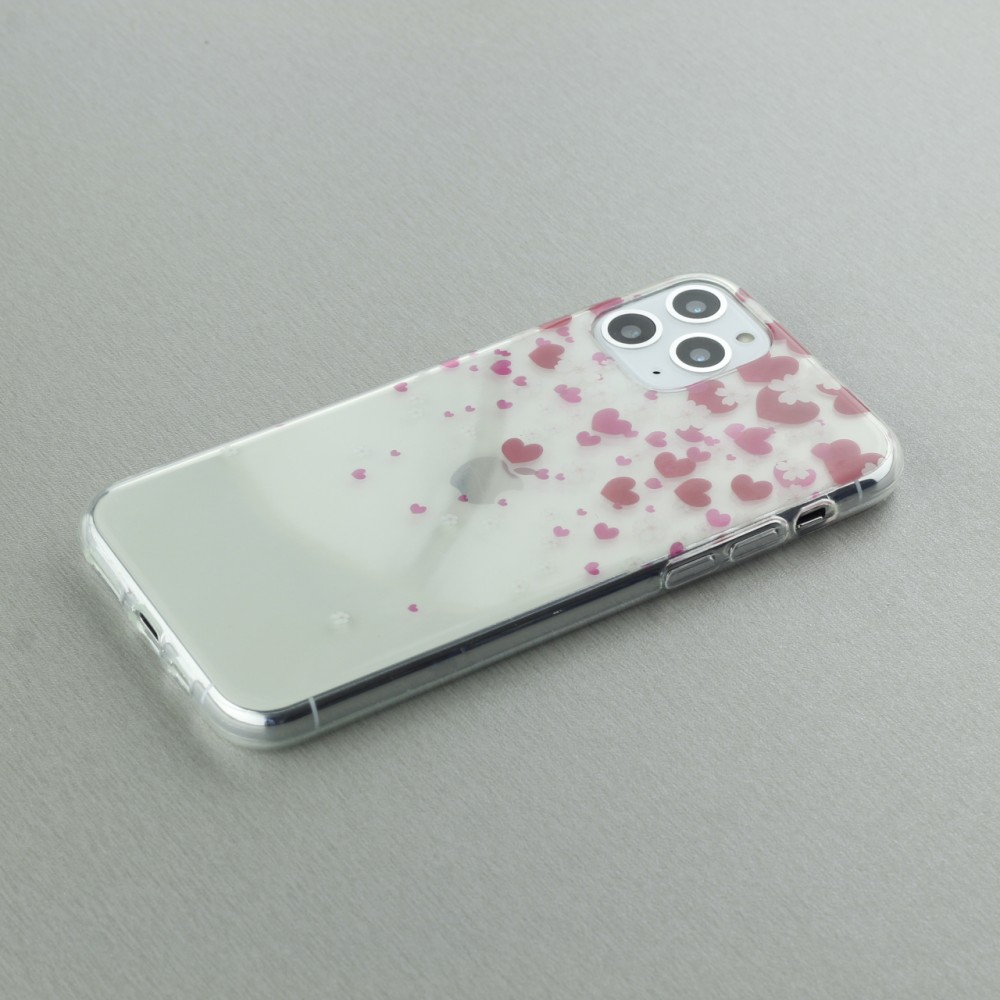 Coque iPhone 11 - Gel coeurs