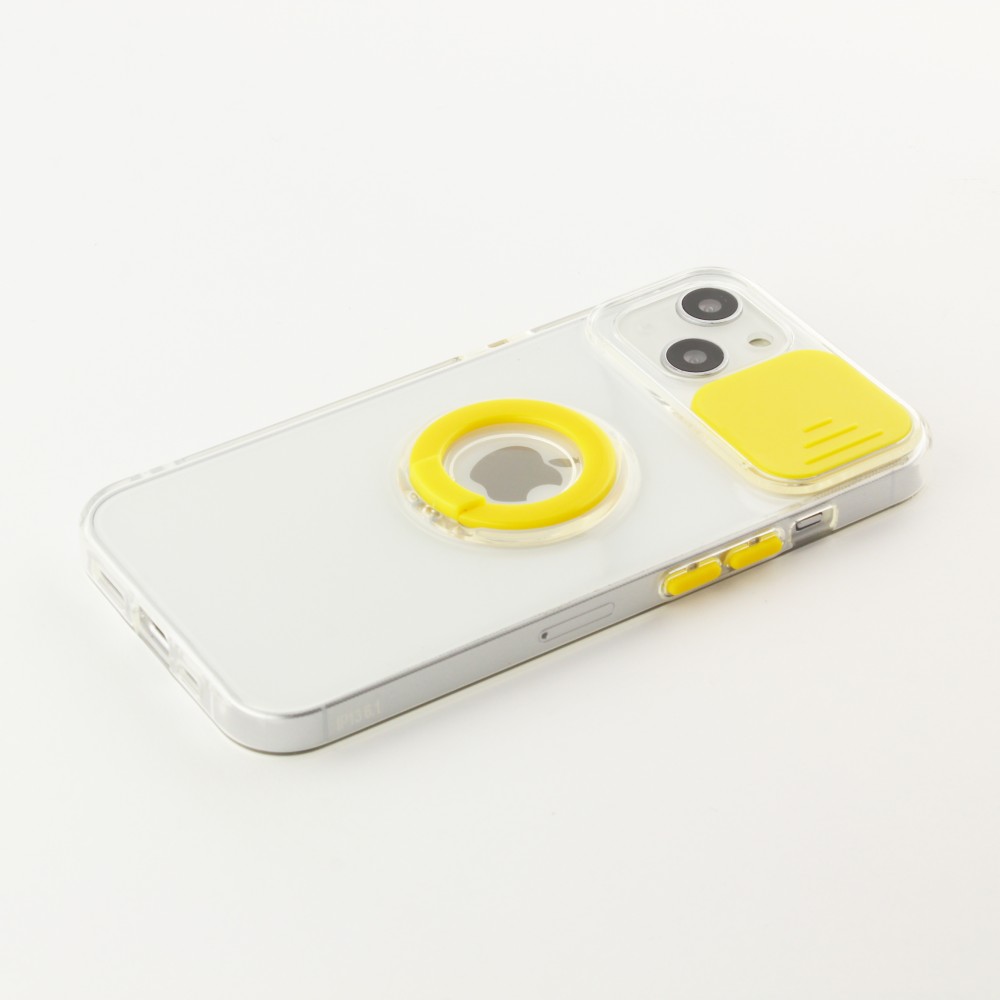 Coque iPhone 13 - Caméra clapet avec anneau jaune