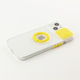 Coque iPhone 13 mini - Caméra clapet avec anneau jaune