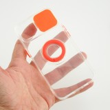 Coque iPhone 13 - Caméra clapet avec anneau - Orange