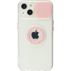 Coque iPhone 13 - Caméra clapet avec anneau - Rose