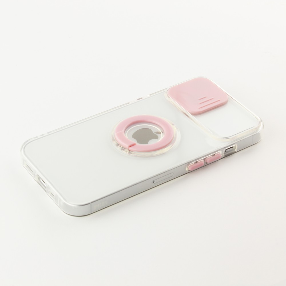 iPhone 13 Case Hülle - mit Kamera-Slider und Ring - Rosa