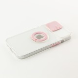 Coque iPhone 13 - Caméra clapet avec anneau - Rose