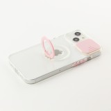 Coque iPhone 13 mini - Caméra clapet avec anneau - Rose