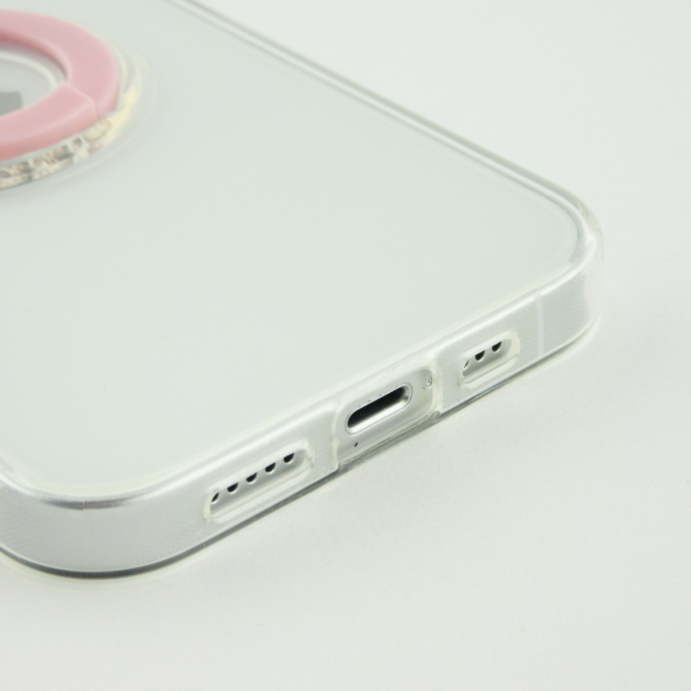 iPhone 13 Case Hülle - mit Kamera-Slider und Ring - Rosa