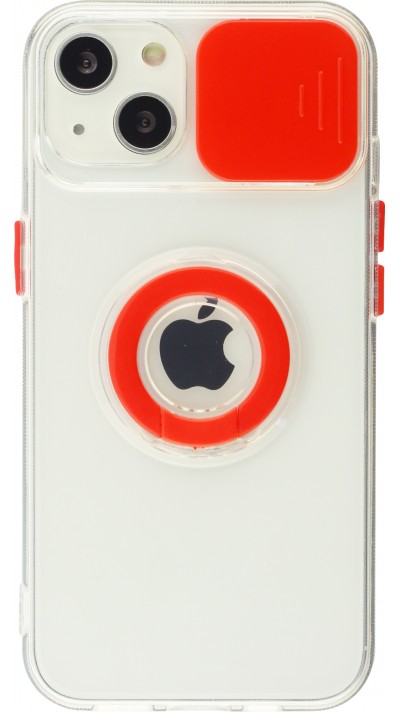 Coque iPhone 13 mini - Caméra clapet avec anneau - Rouge