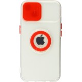 iPhone 13 Case Hülle - mit Kamera-Slider und Ring - Rot
