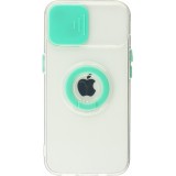 Coque iPhone 13 - Caméra clapet avec anneau - Turquoise