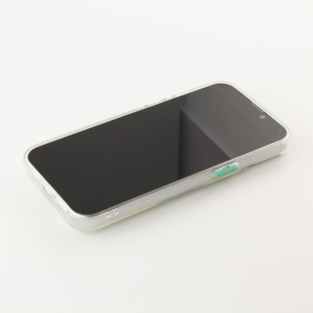 Coque iPhone 13 - Caméra clapet avec anneau - Turquoise