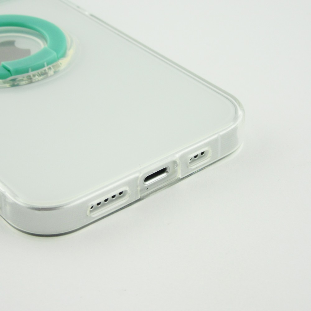 Coque iPhone 13 - Caméra clapet avec anneau - Turquoise