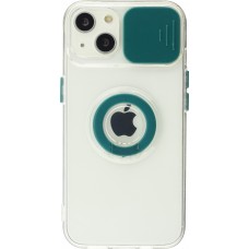 iPhone 13 Case Hülle - mit Kamera-Slider und Ring - Dunkelgrün