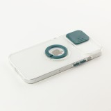 Coque iPhone 13 mini - Caméra clapet avec anneau - Vert foncé